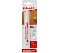edding 8900 marqueur pour meuble - blanc pur - pointe ronde 1,5-2 mm - pour éliminer et corriger les rayures des meubles, les éraflures et les taches des placages,du bois massif,des tables et bureaux