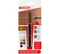 Edding 8901 kit de cires de restauration pour meubles - noir - pour combler et réparer les rayures et les trous sur les meubles et autres surfaces en bois