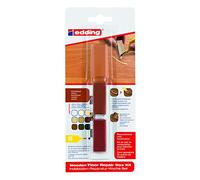 edding 8902 - kit de cire de réparation pour parquet - cerise - 3 cires dures - pour réparer les dommages et les rayures sur les parquets en bois