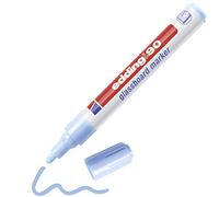 edding 90 Marqueur pour tableaux en verre - bleu clair - 1 stylo - pointe ronde 2-3 mm - marqueurs effaçables pour vitres - marquer des surfaces en verre (vitres, tableaux, etc.) - effaçables à sec