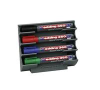 Edding BMA 3 board marker holder - porte-marqueurs pour tableaux blancs, magnétique - le rangement horizontal empêche la pointe du marqueur de sécher