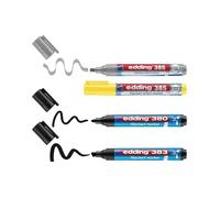 Edding Boîte De 4 Marqueurs E-385 Pour Chevalets Ombrage + Surlignage