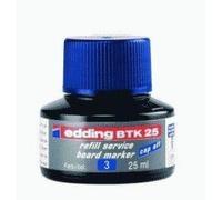 edding BTK 25 Recharge d'encre marqueurs pour tableaux blancs - bleu - 25 ml - système de capillarité, pour recharger rapidement presque tous les marqueurs pour tableaux blancs edding
