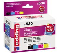 edding Cartouche d'encre 18-530 comme Canon PGI-1500XL sw/c/m/y 4 pcs/pc