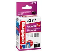 edding Cartouche d'encre EDD-377 - Noir - 23 ML - Capacité 765 Pages - Remplace Canon PG-540XL