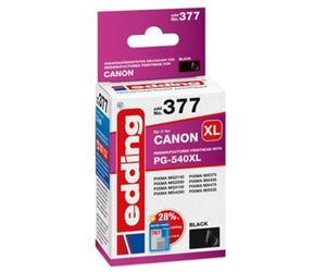 edding Cartouche d'encre EDD-377 - Noir - 23 ML - Capacité 765 Pages - Remplace Canon PG-540XL