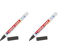 Edding Chalkstift par Securit 4085 environ 1 à 2 mm noir (Lot de 2)