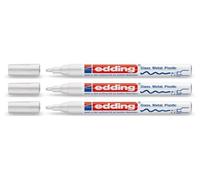 edding Creative 751 Lot de 3 marqueurs vernis brillant Blanc 1-2 mm