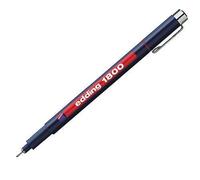 Edding E-1800 0.1 Lot De 10 Feutres À Pointe Ogive Gainée Métal Pour Dessin Technique 0,25 Mm Noir