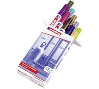 edding 3000 Marqueur permanent - multi-couleur - étui de 10 - pointe ronde 1,5-3 mm - sèche vite - résiste à l'eau et à l'essuyage - pour carton, plastique, bois, métal, tissu