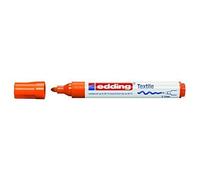 Edding E-4500 Lot De 10 Marqueurs Indélébiles À Pointe Ogive Pour Textile 2 À 3 Mm Orange Fluorescent