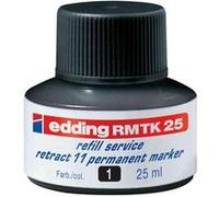 edding RMTK 25 recharge d'encre - noir - 25 ml - avec système capillaire, idéal pour recharger proprement et sans complication le marqueur permanent edding retract 11