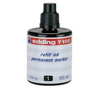 EDDING - Encre de chine de recharge T100, rouge, 100 ml pour la recharge des marqueurs permanents edding No. 1, 400,404, 500, 550, 800, 850, 3000,