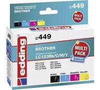 Edding encre remplace brother lc-123 compatible pack bundle edd-449 Pack G