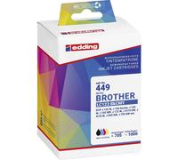 Edding Encre remplace Brother LC-123BKCMY compatible pack bundle noir, cyan,