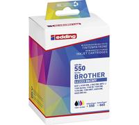 Edding Encre remplace Brother LC-223BKCMY compatible pack bundle noir, cyan, magenta, jaune EDD-550 18-550-01