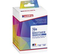 Edding Encre remplace Brother LC-970BKCMY compatible pack bundle noir, cyan, magenta, jaune EDD-709 18-709