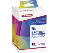 Edding Encre remplace Brother LC-970BKCMY compatible pack bundle noir, cyan, magenta, jaune EDD-709 18-709