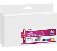 Edding Encre remplace Canon PGI-2500BK XL, PGI-2500C XL, PGI-2500M XL, PGI-2500Y XL compatible pack bundle noir, cyan, magenta, jaune EDD-535 18-535
