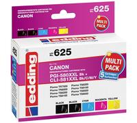 Edding Encre remplace Canon PGI-580PGBK XXL, CLI-581C XXL, CLI-581M XXL,