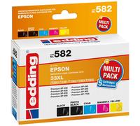Edding Encre remplace Epson 33XL, T3357, T3351, T3361, T3362, T3363, T3364 compatible pack bundle no