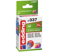 Edding Encre remplace HP 301XL, CH564EE compatible cyan, magenta, jaune EDD-337 18-337