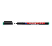 edding 142 M feutre permanent - vert - 1 stylo - pointe ronde 1 mm - stylo pour écrire sur du verre, du plastique, des films et surfaces lisses - à séchage rapide, résistant aux taches et étanche