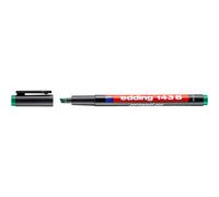 edding 143 B feutre permanent - vert - 1 stylo - pointe biseautée 1-3 mm - stylo pour écrire sur du verre, du plastique, des films et surfaces lisses - à séchage rapide résistant aux taches et étanche
