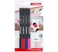Edding Feutre Pinceau Porcelaine 4200 Blister De 4 Assortis Chaud 1-4 Mm