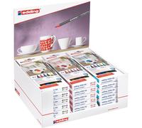 Edding Feutre Pinceau Porcelaine 4200 Présentoir De 18 Pochettes De 6 Assortis