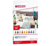 edding Feutres à textile, 10 pcs Multicolore 4600