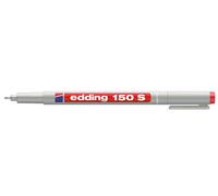 Edding 150 002 150 S - Marqueur pour rétroprojection, non permanent, 0,3 mm, rouge