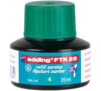 edding Recharge d'encre FTK 25 – Capillarité 25 ml – Vert – Pour tableaux de conférence