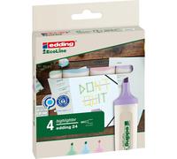 edding Highlighter 24 EcoLine pastell Textmarker farbsortiert, 4 St.