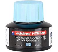 edding HTK 25 recharge d'encre - bleu clair - 25 ml - avec système capillaire, idéal pour recharger proprement et simplement les surligneurs edding e-345 et e-24.
