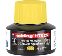 edding HTK 25 recharge d'encre - jaune - 25 ml - avec système capillaire | idéal pour recharger proprement et simplement les surligneurs edding e-345 et e-24.