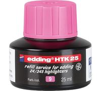 edding HTK 25 recharge d'encre - rose - 25 ml - avec système capillaire, idéal pour recharger proprement et simplement les surligneurs edding e-345 et e-24