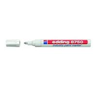 edding 8750 industry paint marker - blanc - 10 stylos - pointe ronde 2-4 mm - marqueur pour peinture pour écrire sur des surfaces poussiéreuses et légèrement huileuses, pneus, métal, verre et bois