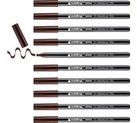 Edding Lot De 10 Feutres Calligraphie 1255 Marron Foncé (3.5) 3,5 Mm