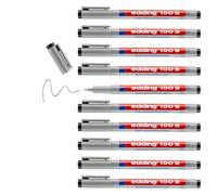 Edding Lot De 10 Feutres Non Permanent 150 S Noir 0,3 Mm