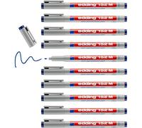 Edding Lot De 10 Feutres Non Permanent 152 M Bleu 1 Mm