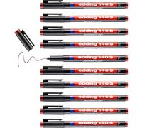 EDDING Lot de 10 Feutres Permanent 140S Rouge Pointe Super Fine 0,3 mm