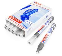 Edding Lot De 10 Marqueurs Acrylique Moyen 5100 Anthracite Pointe Ronde 2-3 Mm