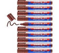 Edding Lot De 10 Marqueurs Papier Encre Brillante 30 Marron 1,5-3 Mm