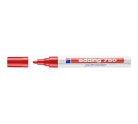 EDDING Lot de 10 Marqueurs Peinture 750 Rouge Pointe Ronde 2-4 mm