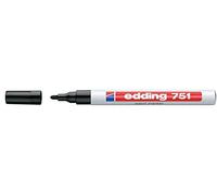 EDDING Lot de 10 Marqueurs Peinture "751" Largeur de trait : 1-2 mm Noir