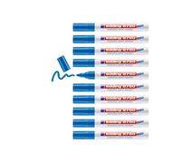 edding 8750 industry paint marker - bleu - 10 stylos - pointe ronde 2-4 mm - marqueur pour peinture pour écrire sur des surfaces poussiéreuses et légèrement huileuses, pneus, métal, verre et bois
