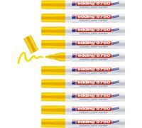 Edding Lot De 10 Marqueurs Peinture 8750 Spécial Industrie Jaune 2-4 Mm