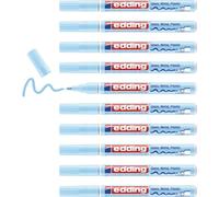 Edding Lot De 10 Marqueurs Peinture Brillante 751 Bleu Pastel Pointe Ronde 1-2 Mm