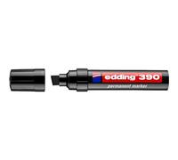 EDDING Lot de 10 Marqueurs Permanent 390 Noir Pointe Biseautée 4-12 mm